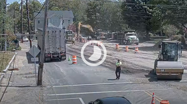 Time-lapse video from the Marathon Start/Commons Area, looking west down Route 135.