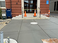 Cement Poured at Town Hall Entrance